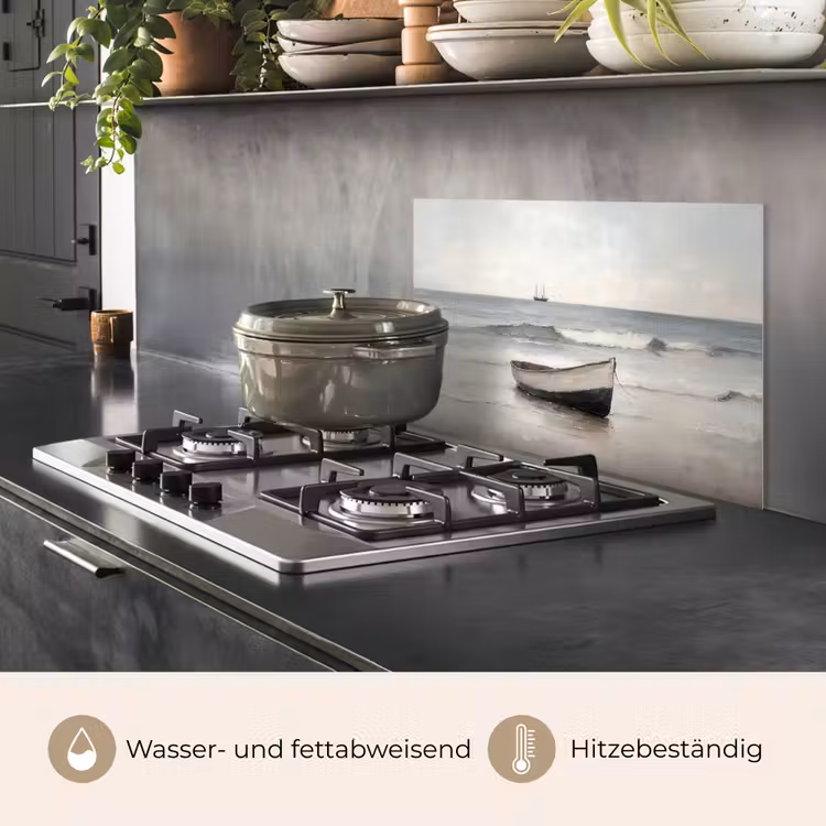 Roeiboot - Zee - Horizon keuken achterwand spatscherm klein -usp_DE