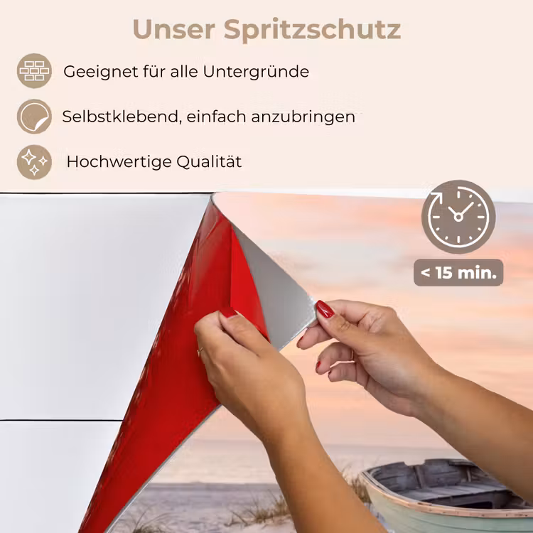 Rustiek - Roeiboot - Zandstrand keuken achterwand spatscherm klein -spatscherm_DE