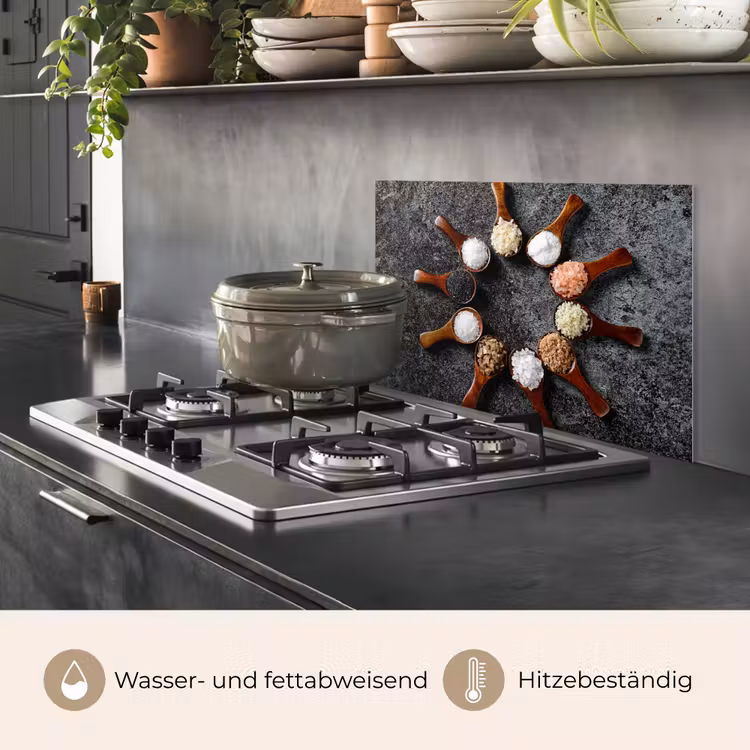 Zoutkristallen Sterrenstelsel keuken achterwand spatscherm klein -usp_DE