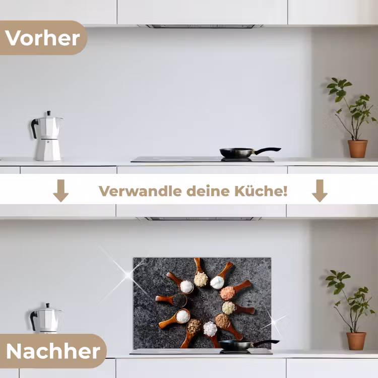Zoutkristallen Sterrenstelsel keuken achterwand spatscherm klein -voor_na_DE
