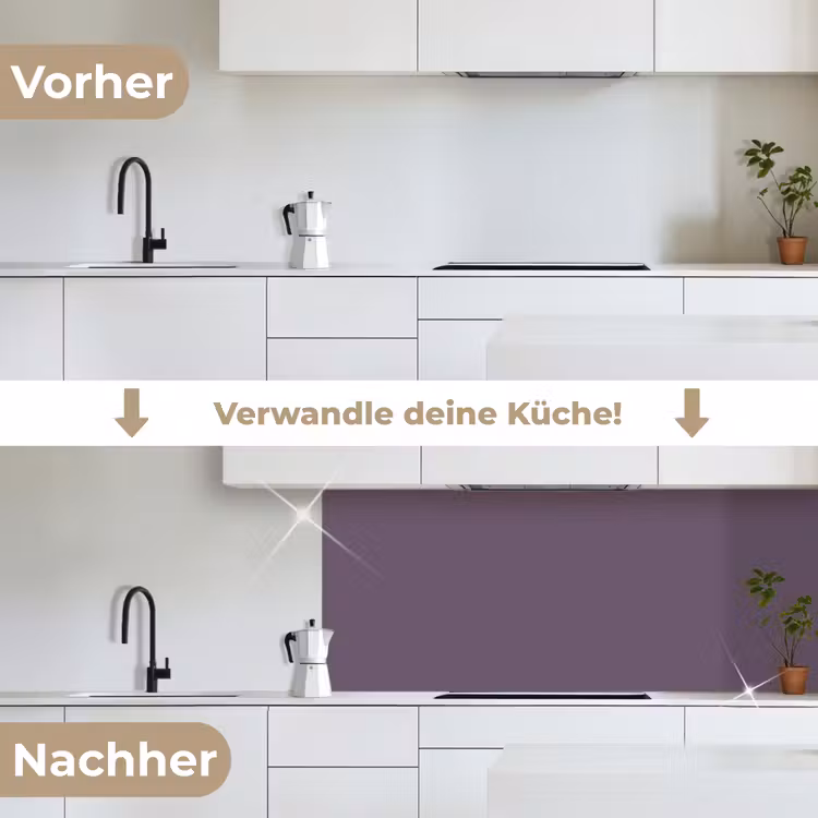 Velvet - Aubergine - Paars keuken achterwand 2 middel 871 -voor-na_DE