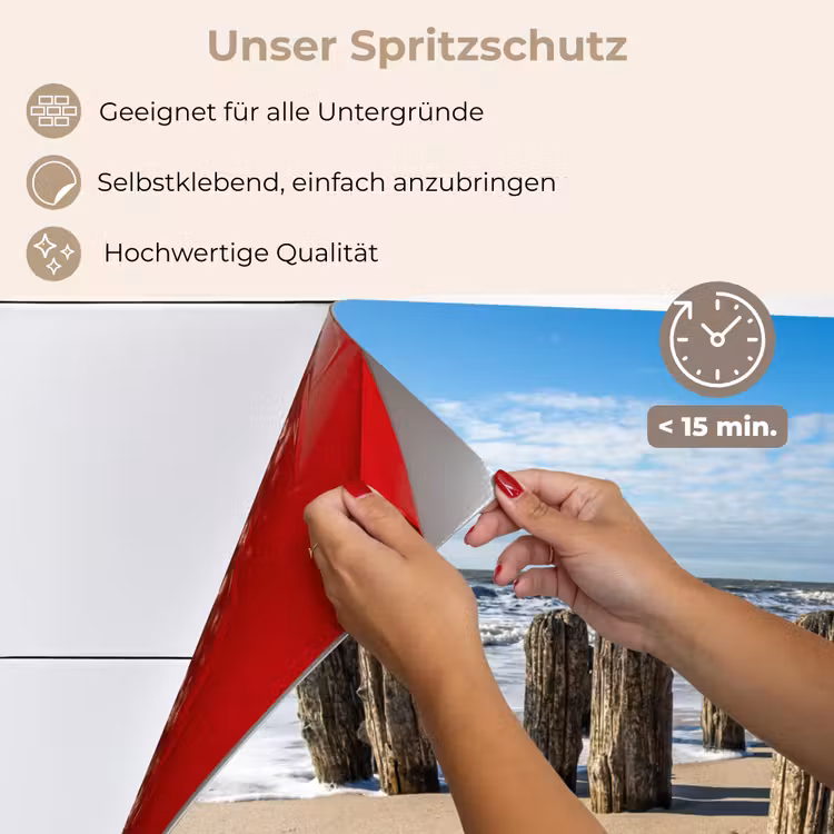 Zand - Strand - Paal - Water - Zomer keuken achterwand spatscherm klein -spatscherm_DE