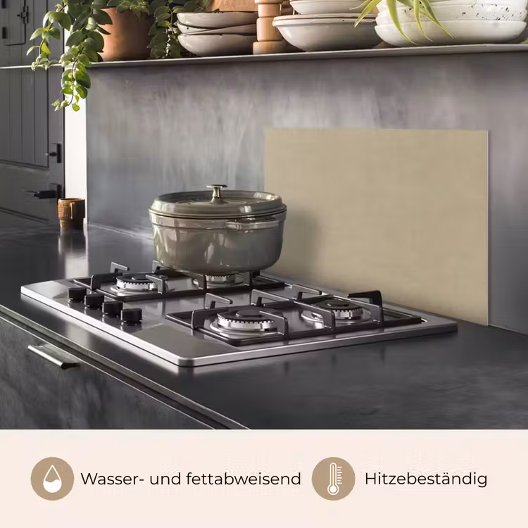 Zandkleur - Korrelige structuur - Beton keuken achterwand spatscherm klein 900 -usp_DE