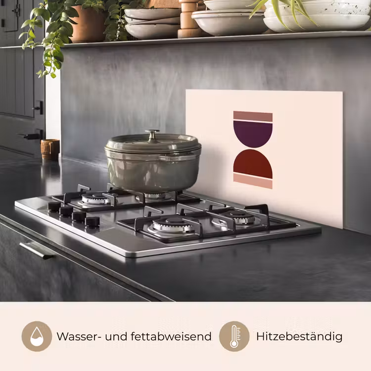 Zandloper - Symmetrisch - Rood - Paars keuken achterwand spatscherm klein -usp_DE