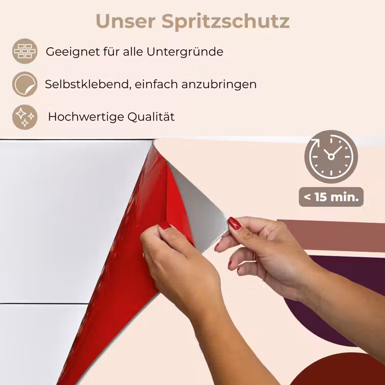 Zandloper - Symmetrisch - Rood - Paars keuken achterwand spatscherm klein -spatscherm_DE