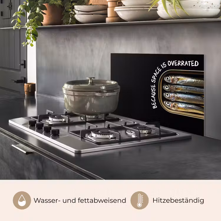 Sardines - Tekst - Vis - Blik keuken achterwand spatscherm klein -usp_DE