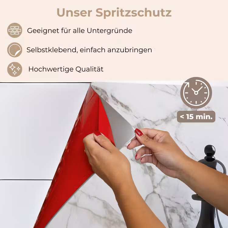 Schaakstuk - Loper - Zwart - Marmer keuken achterwand spatscherm klein -spatscherm_DE
