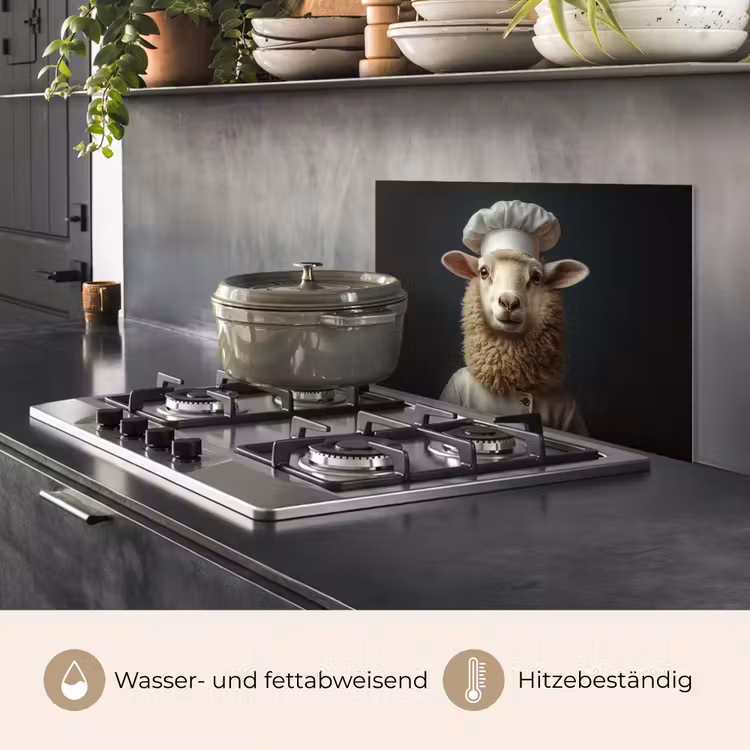 Schaap - Wol - Kok keuken achterwand spatscherm klein -usp_DE