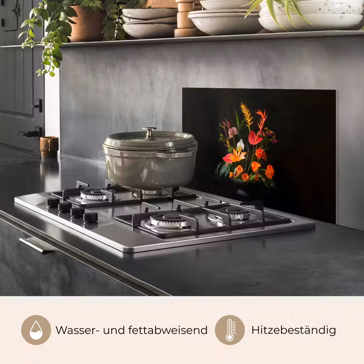 Schaal - Boeket - Bloemen keuken achterwand spatscherm klein -usp_DE