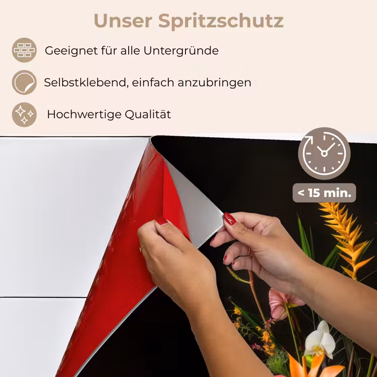 Schaal - Boeket - Bloemen keuken achterwand spatscherm klein -spatscherm_DE