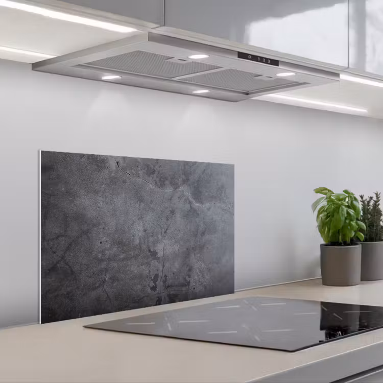 Schaduwspel op Beton keuken achterwand spatscherm klein -3d_schuin