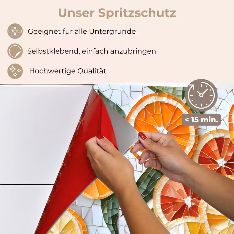 Schijfjes - Fruit - Oranje - Mozaïek keuken achterwand spatscherm klein -spatscherm_DE