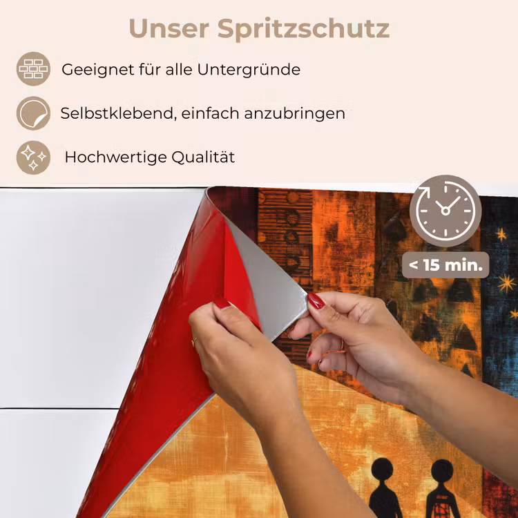 Silhouetten - Abstract - Zon - Maan keuken achterwand spatscherm klein -spatscherm_DE