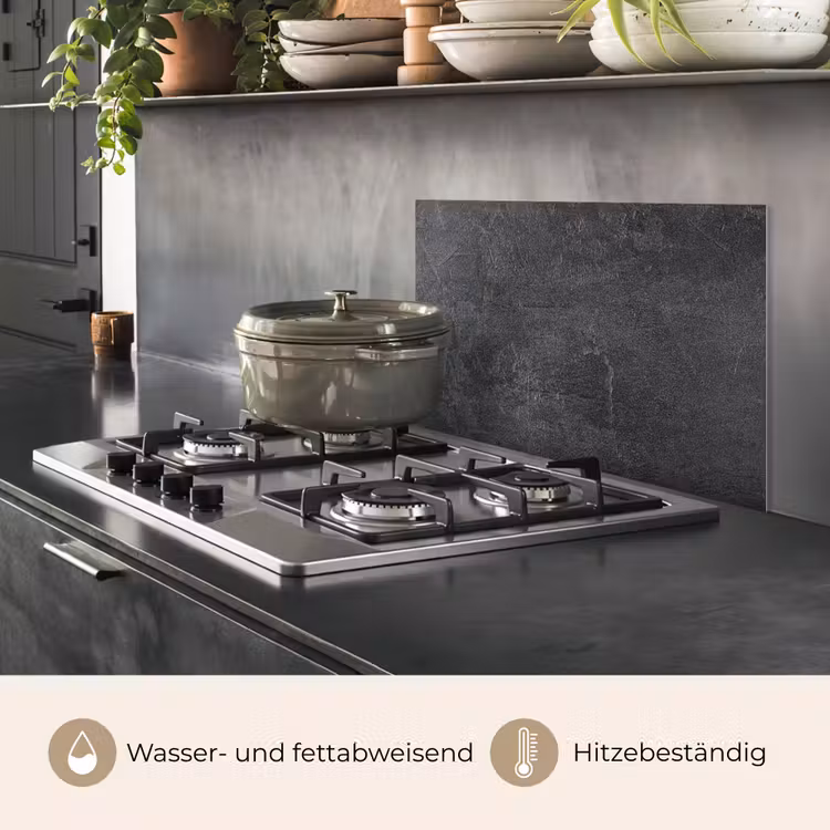 Leisteen - Beton - Natuursteen - Grijs - Industrieel keuken achterwand spatscherm klein -usp_DE