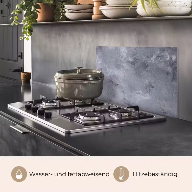 Leisteen - Beton - Retro - Structuren - Grijs - Rustiek keuken achterwand spatscherm klein -usp_DE