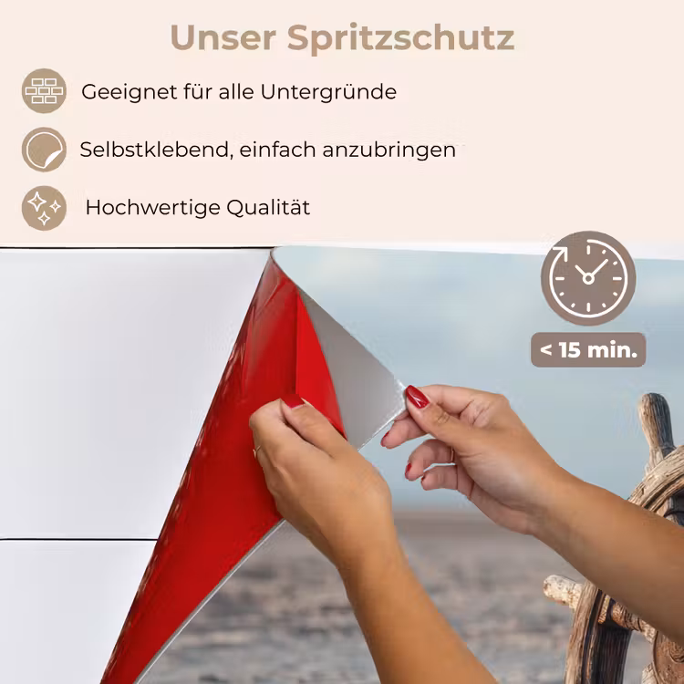 Scheepsstuur - Hout - Bruin - Zand keuken achterwand spatscherm klein -spatscherm_DE