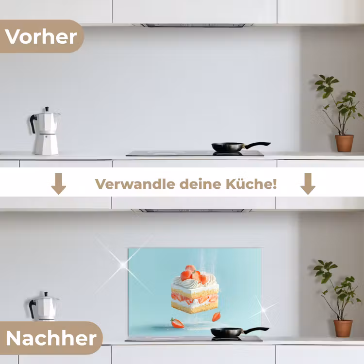 Slagroom - Taart - Blauw - Eten keuken achterwand spatscherm klein -voor_na_DE