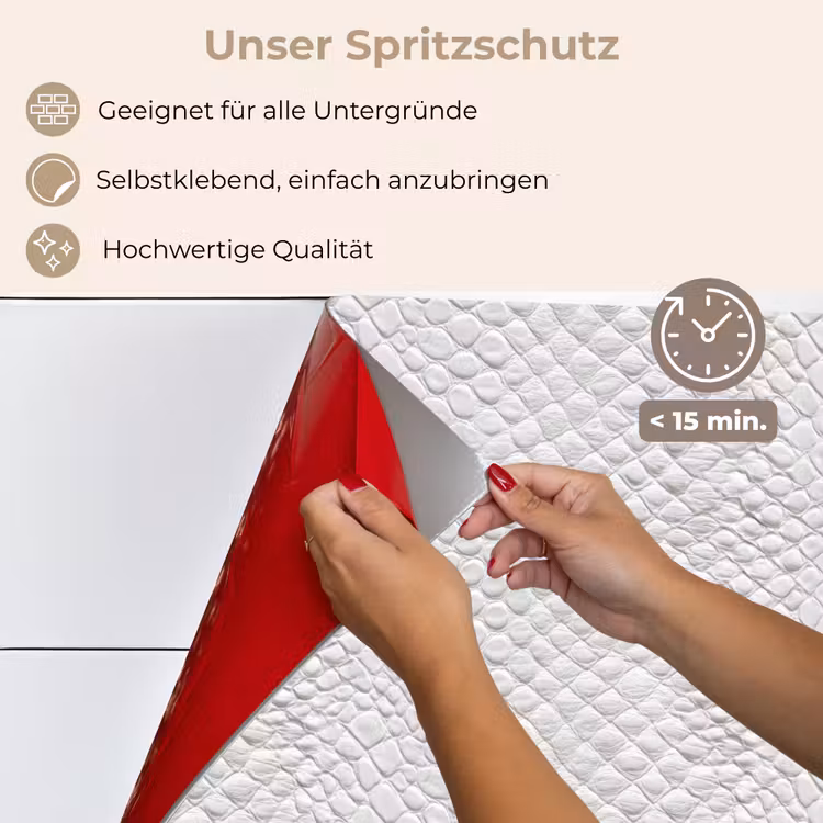 Slang - Patroon - Wit keuken achterwand spatscherm klein 900 -spatscherm_DE