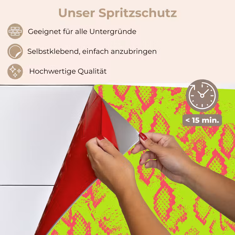Slang - Neon - Groen - Roze keuken achterwand spatscherm klein 900 -spatscherm_DE