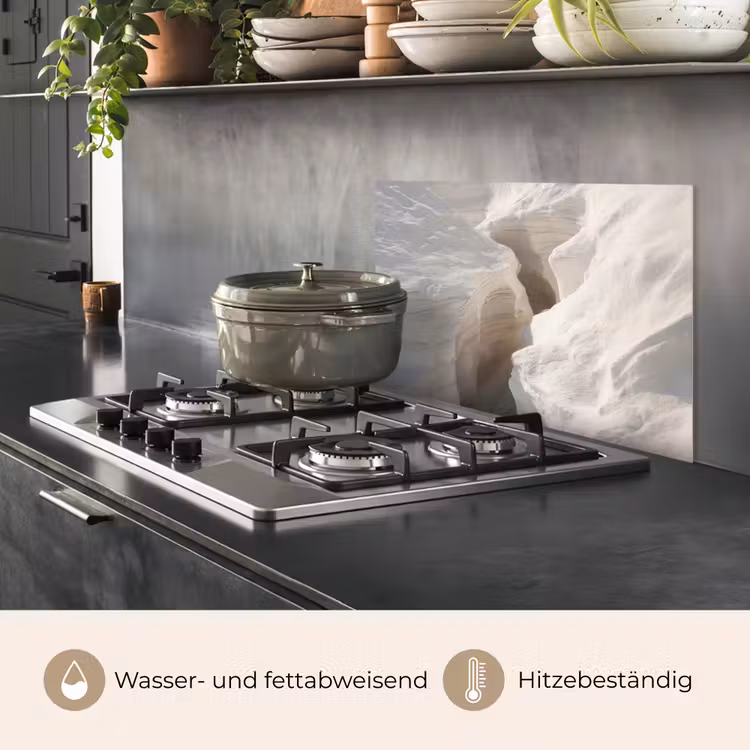 Kloof - Wit - Sneeuw keuken achterwand spatscherm klein -usp_DE