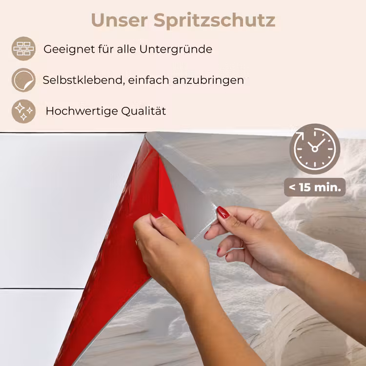 Kloof - Wit - Sneeuw keuken achterwand spatscherm klein -spatscherm_DE