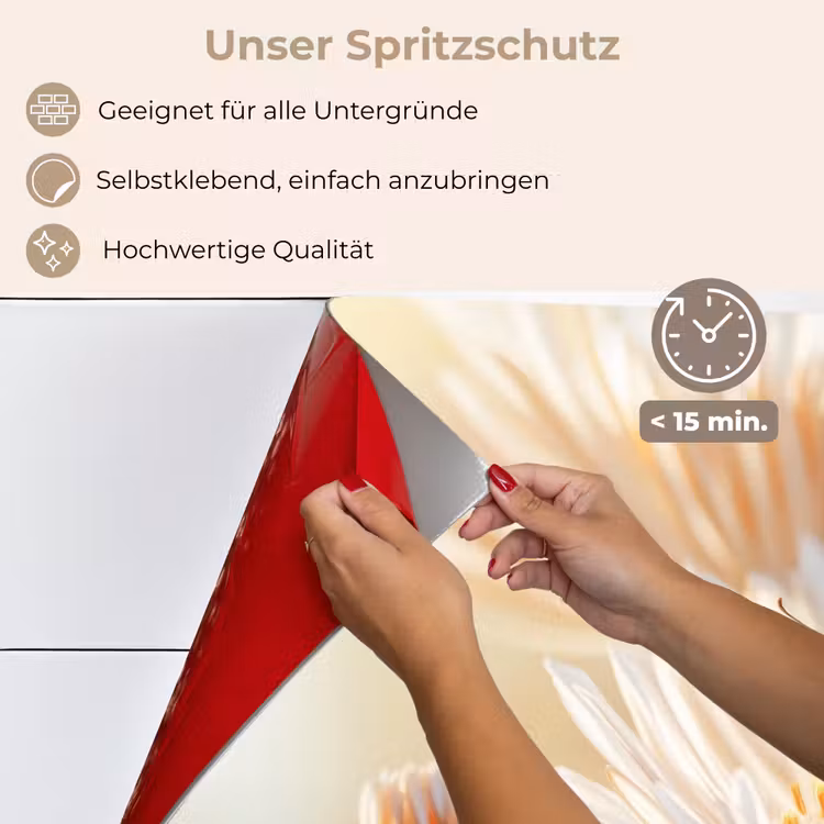 Vlinder - Bloem - Oranje keuken achterwand spatscherm klein -spatscherm_DE