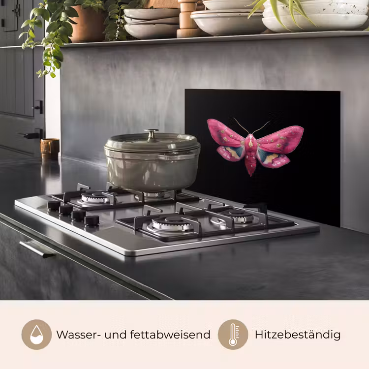 Vlinder - Roze - Nachtvlinder keuken achterwand spatscherm klein -usp_DE