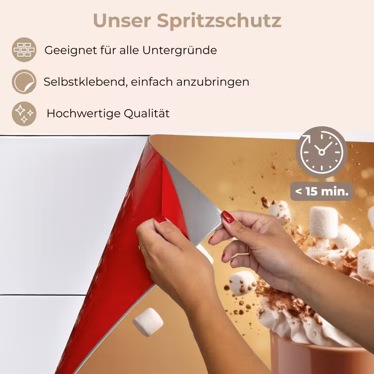 Chocomelk - Drinken - Warm - Bruin keuken achterwand spatscherm klein -spatscherm_DE