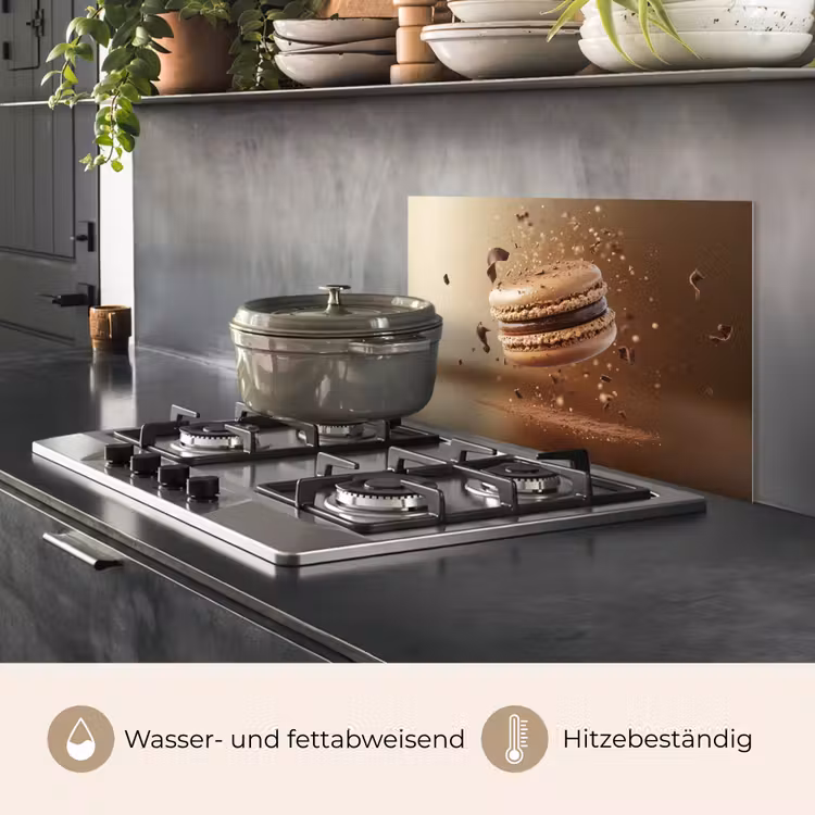 Chocolade - Macarons - Eten - Snoep keuken achterwand spatscherm klein -usp_DE