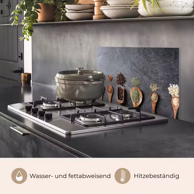 Pollepel - Kruiden - Specerijen - Industrieel keuken achterwand spatscherm klein -usp_DE