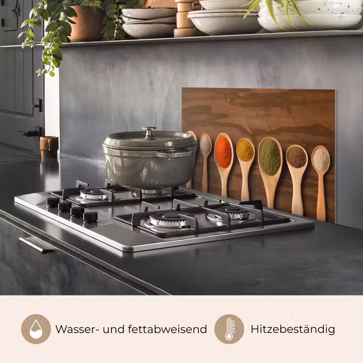 Pollepel - Kruiden - Eten - Specerijen - Tafel keuken achterwand spatscherm klein -usp_DE