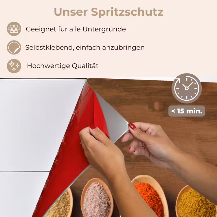 Pollepel - Kruiden - Eten - Specerijen - Tafel keuken achterwand spatscherm klein -spatscherm_DE
