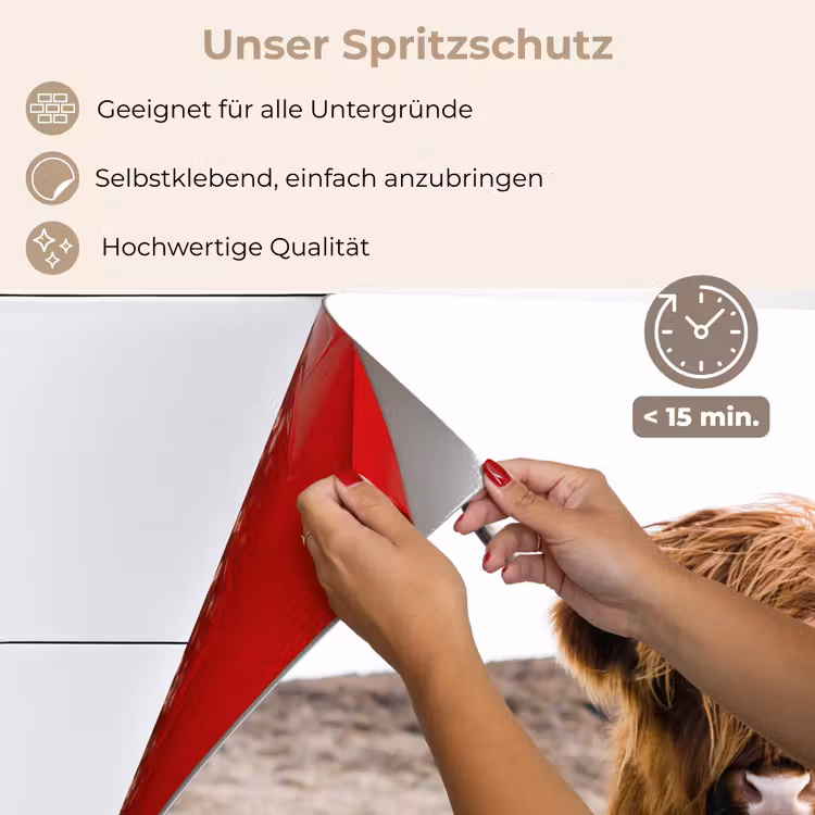 Schotse hooglander - Landschap - Koe - Bruin - Dieren - Natuur keuken achterwand spatscherm klein -spatscherm_DE