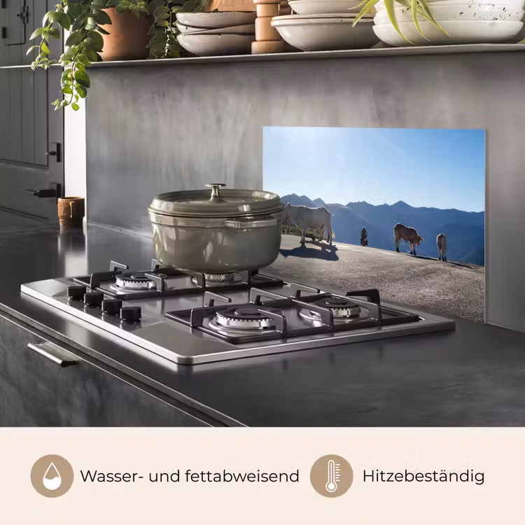 Schotse hooglander - Licht - Berg - Natuur keuken achterwand spatscherm klein -usp_DE