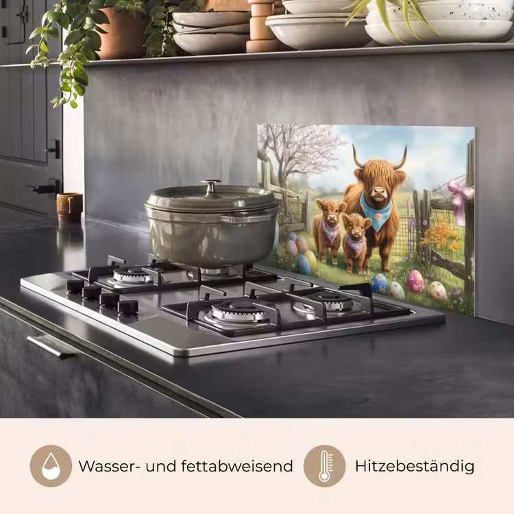 Schotsehooglanders - Paaseieren - Lente keuken achterwand spatscherm klein -usp_DE