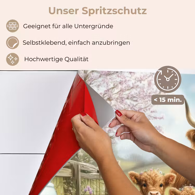 Schotsehooglanders - Paaseieren - Lente keuken achterwand spatscherm klein -spatscherm_DE