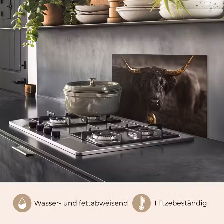 Schotse hooglander - Goud - Koebel - Hoorns - Dieren keuken achterwand spatscherm klein -usp_DE