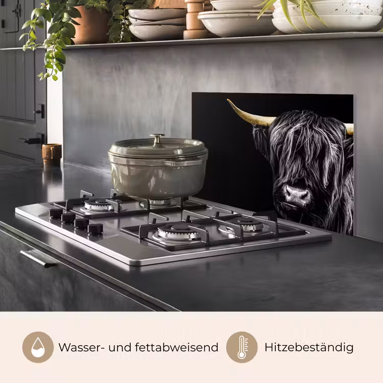 Schotse hooglander - Goud - Vacht - Dieren - Koe keuken achterwand spatscherm klein -usp_DE