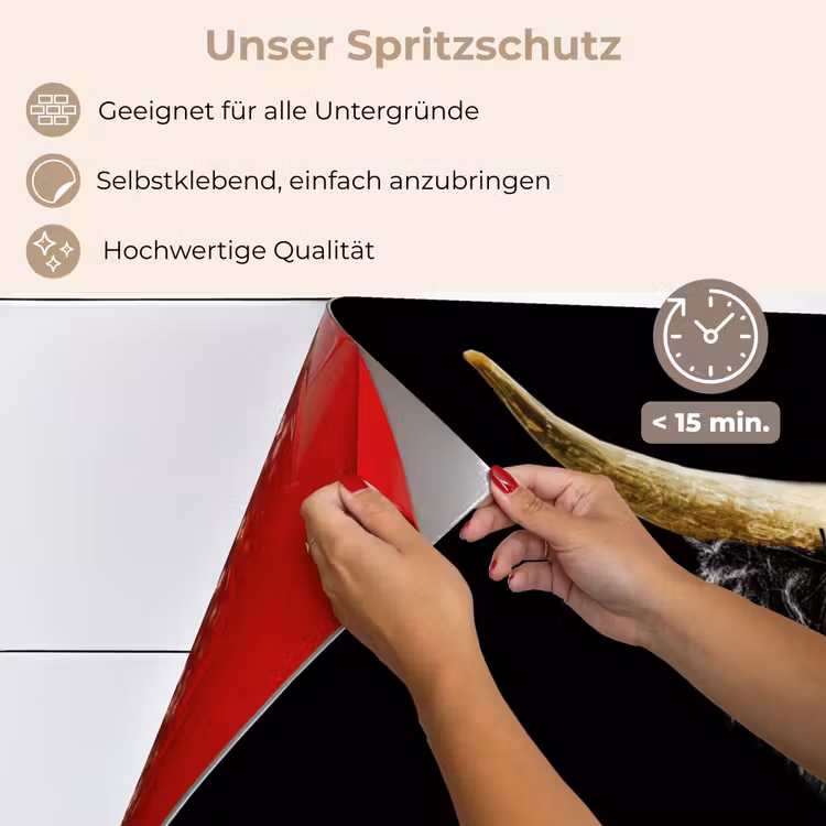 Schotse hooglander - Goud - Vacht - Dieren - Koe keuken achterwand spatscherm klein -spatscherm_DE