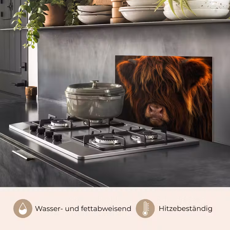 Schotse Hooglander - Koe - Portret - Dieren keuken achterwand spatscherm klein -usp_DE