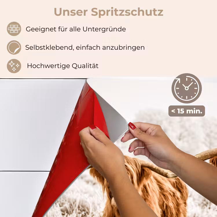 Schotse hooglander - Koe - Natuur - Winter keuken achterwand spatscherm klein -spatscherm_DE