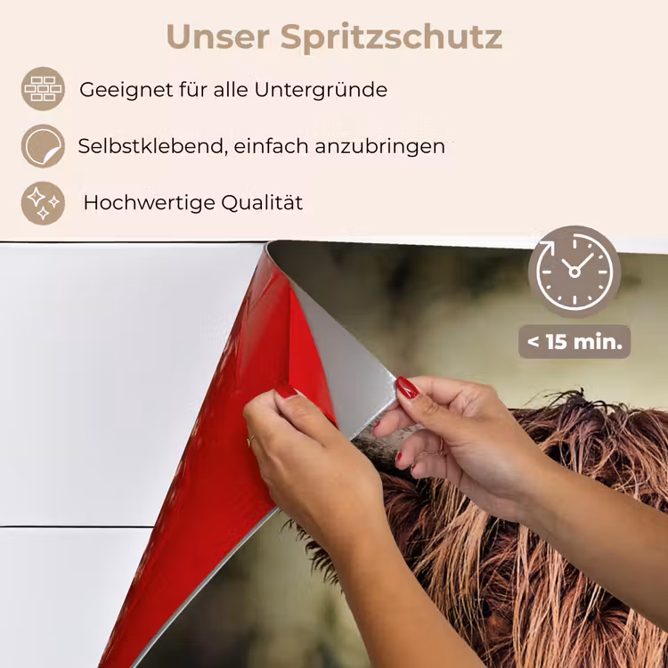 Schotse hooglander - Licht - Portret - Natuur keuken achterwand spatscherm klein -spatscherm_DE