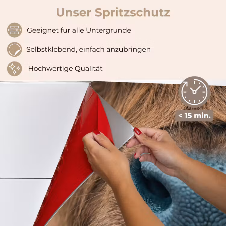Schotse hooglander - Neus - Bruin keuken achterwand spatscherm klein -spatscherm_DE