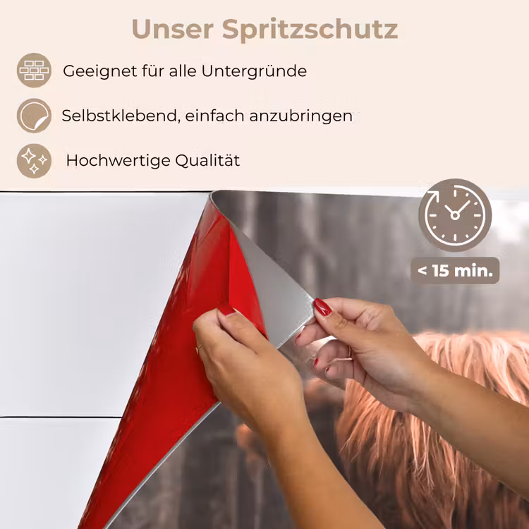 Schotse hooglander - Bos - Koe - Dieren - Natuur keuken achterwand spatscherm klein -spatscherm_DE