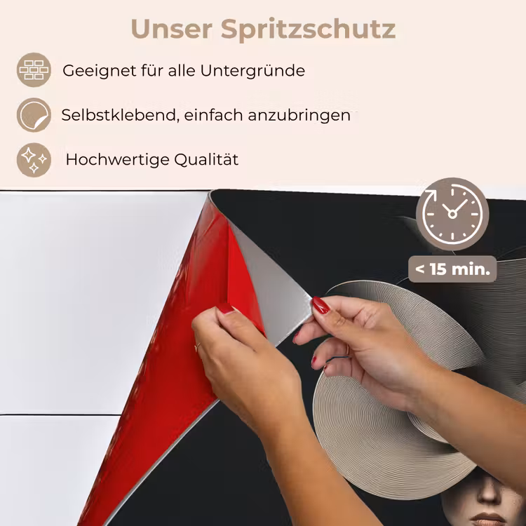 Zwarte - Hoed - Vrouw keuken achterwand spatscherm klein -spatscherm_DE