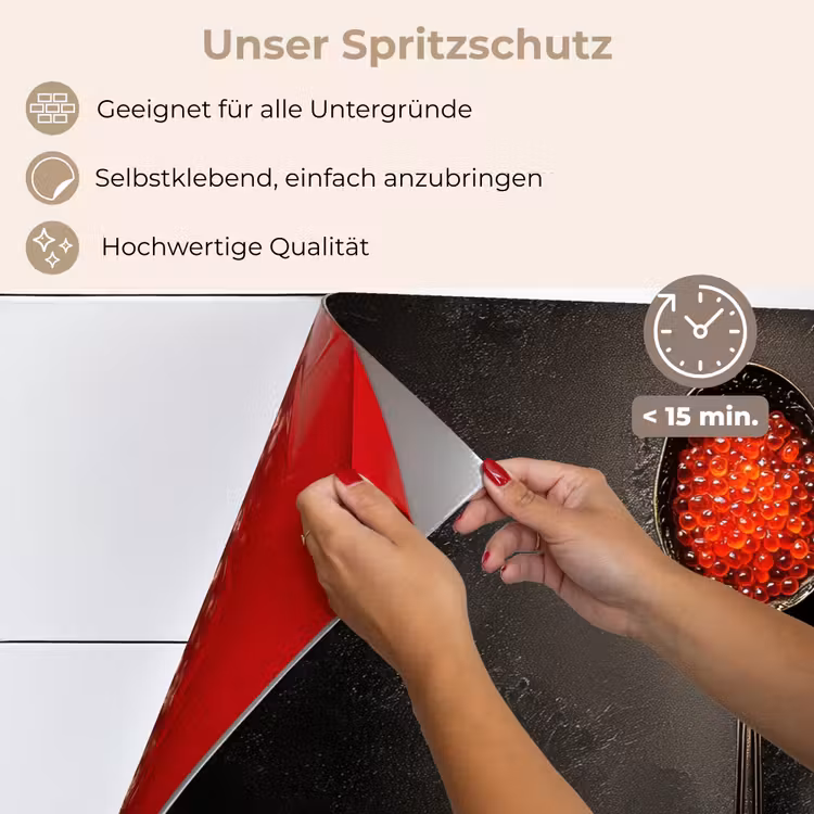 Zwart - Lepel - Caviar keuken achterwand spatscherm klein -spatscherm_DE