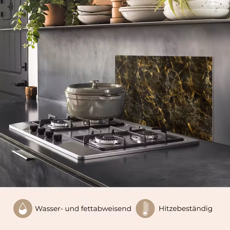 Zwart - Marmer - Goud keuken achterwand spatscherm klein 900 -usp_DE