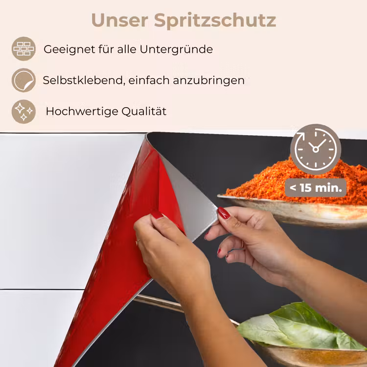 Zwevende Smaakaccenten keuken achterwand spatscherm klein -spatscherm_DE