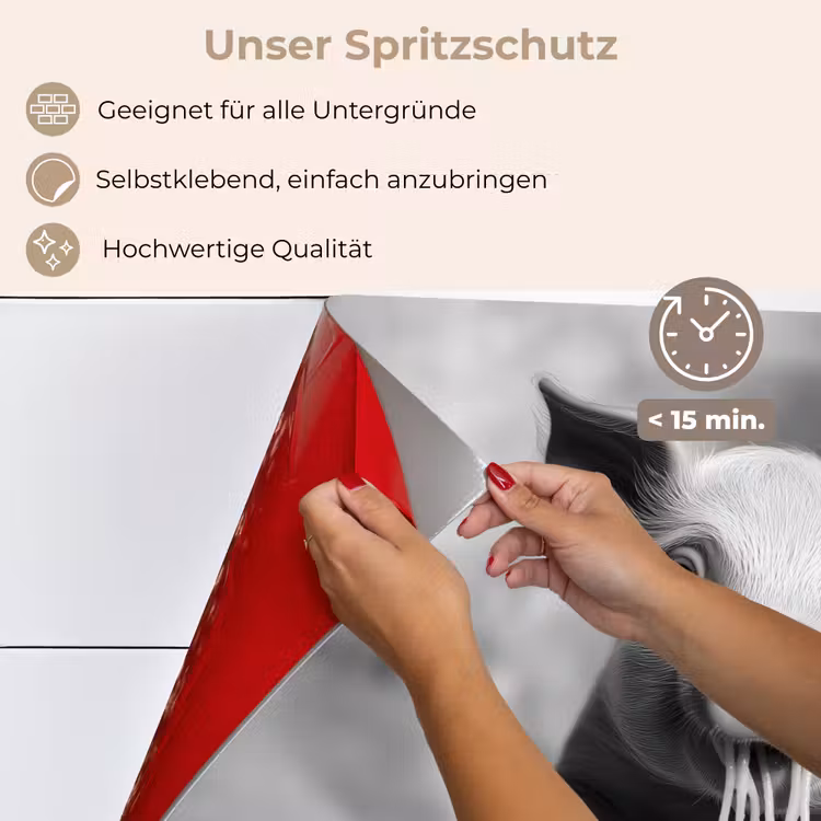 Varken - Schattig - Spaghetti - Zwart wit - Dier keuken achterwand spatscherm klein -spatscherm_DE