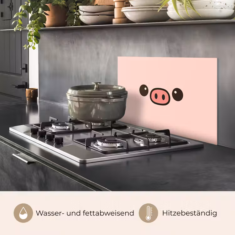 Varken - Roze - Minimalistisch keuken achterwand spatscherm klein -usp_DE